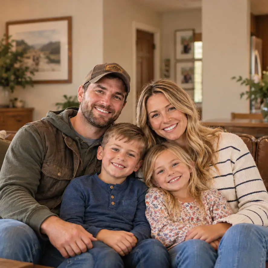 A smiling family