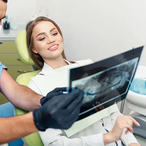 Dental exam and diagnostic care